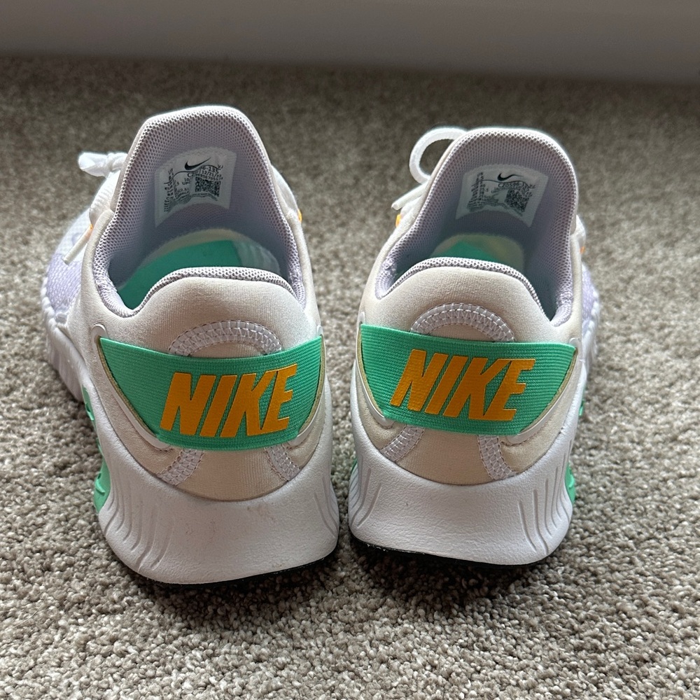 Nike White and Orange Athletic Sneakers - Picture 3 of 5